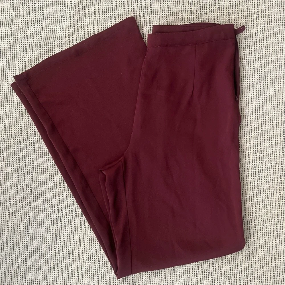 H&M Divided Burgundy Wide Leg Pants